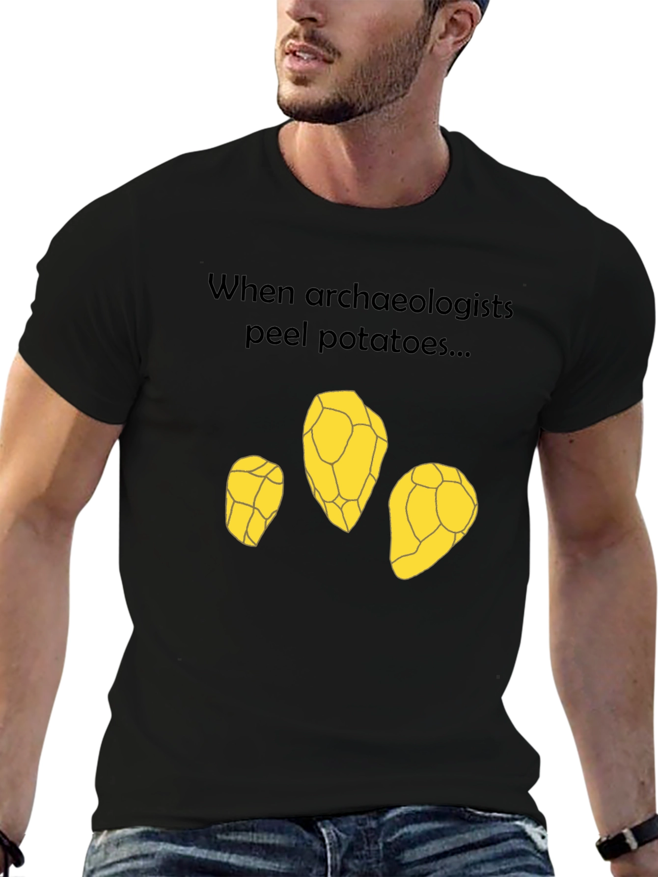 Archaeologist Potato Peel T-Shirt - Funny Archeology Tee