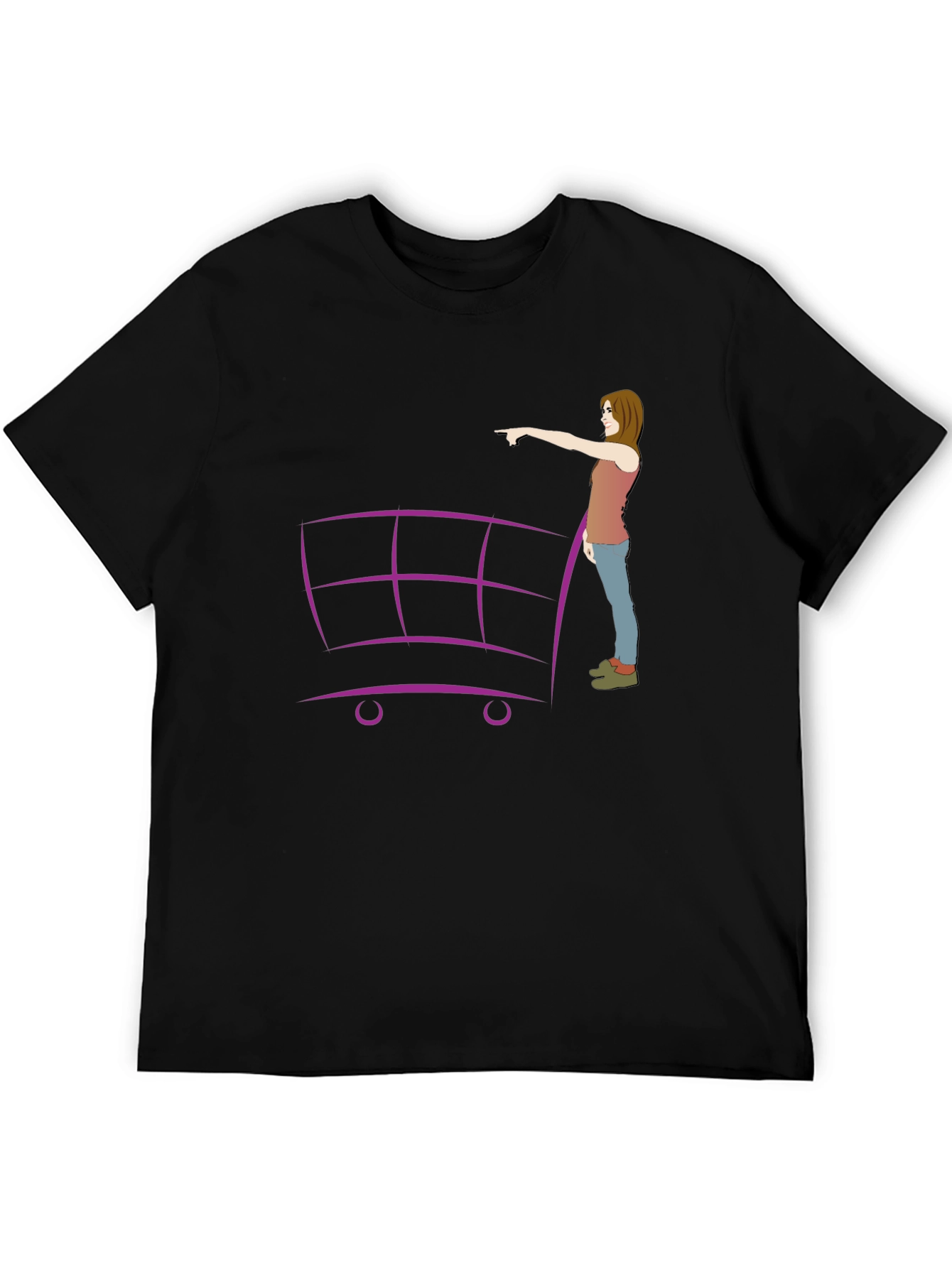 Shopping Cart Graphic Tee - Unique Design!