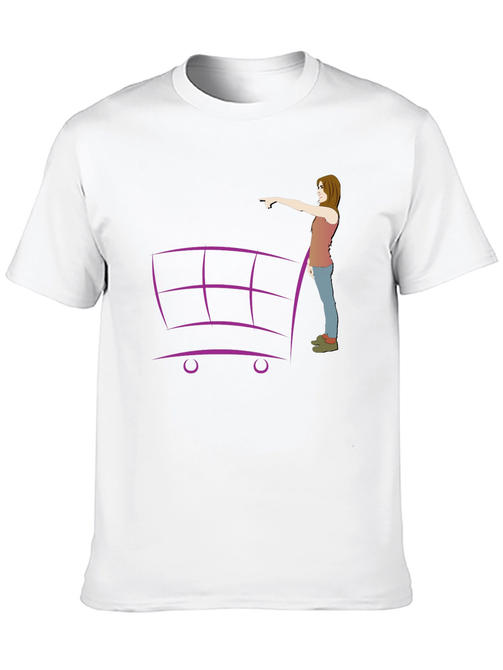 Shopping Cart Graphic Tee - Unique Design!