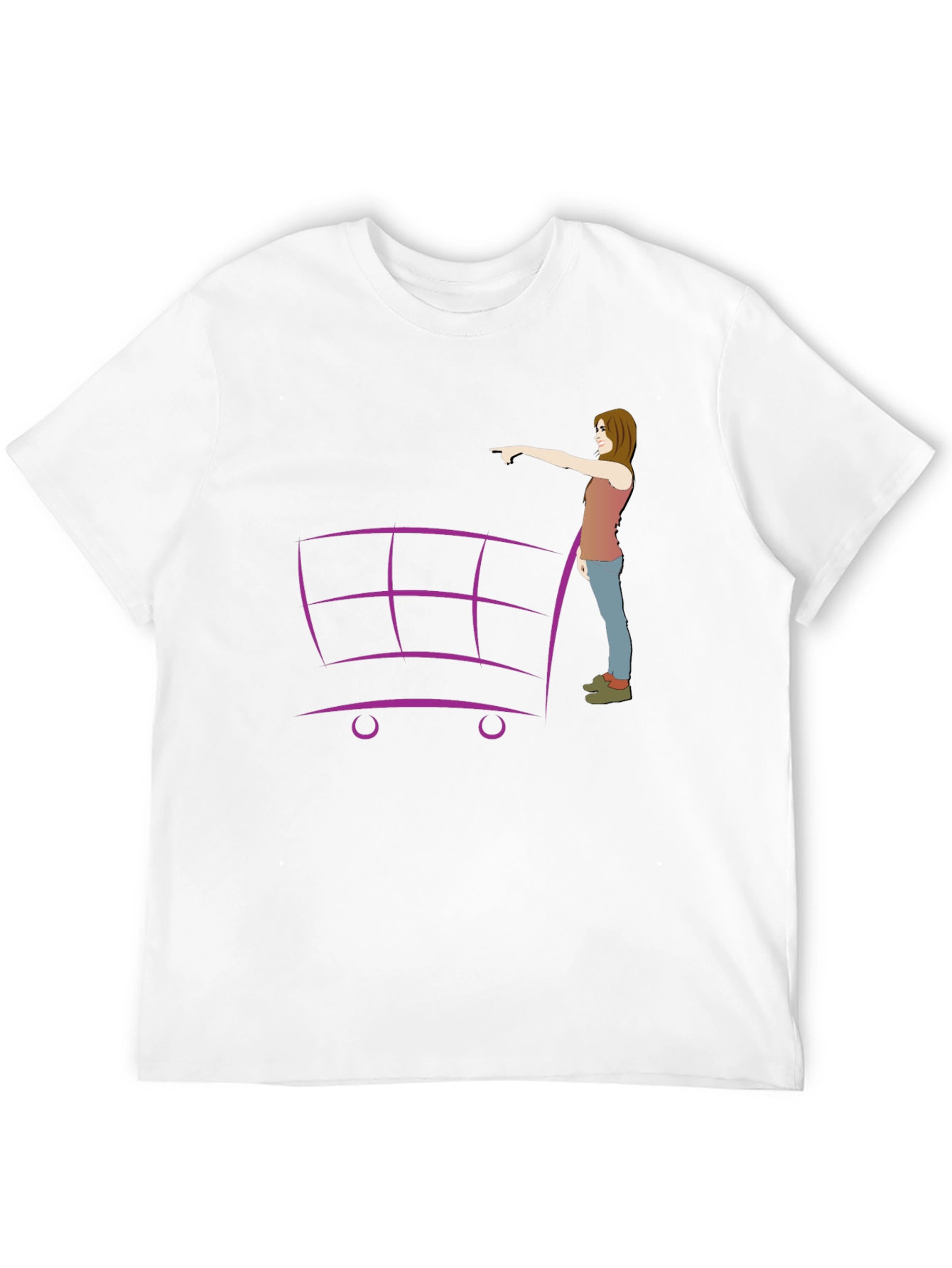 Shopping Cart Graphic Tee - Unique Design!