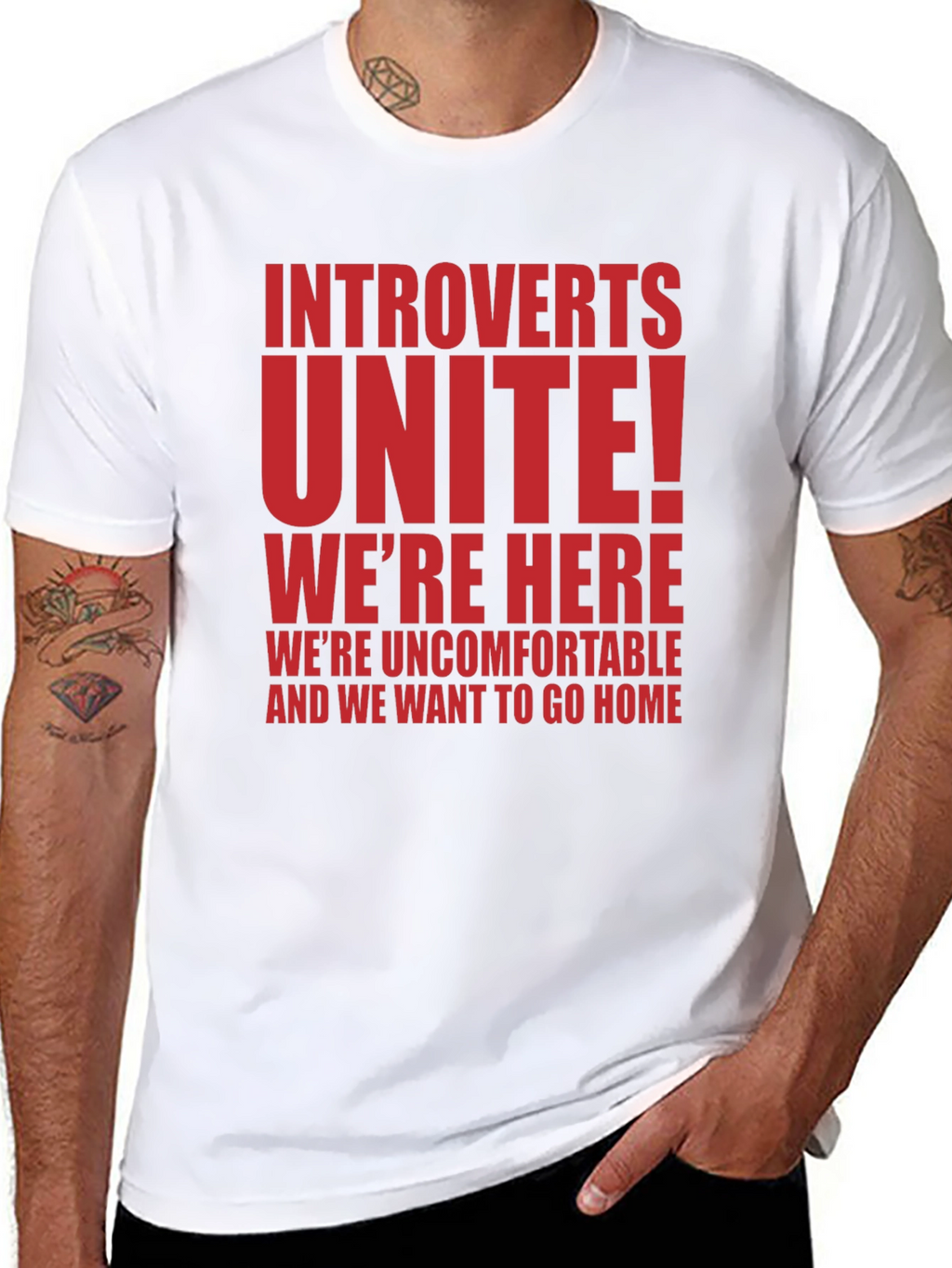 Introverts Unite T-Shirt - Funny Slogan Tee
