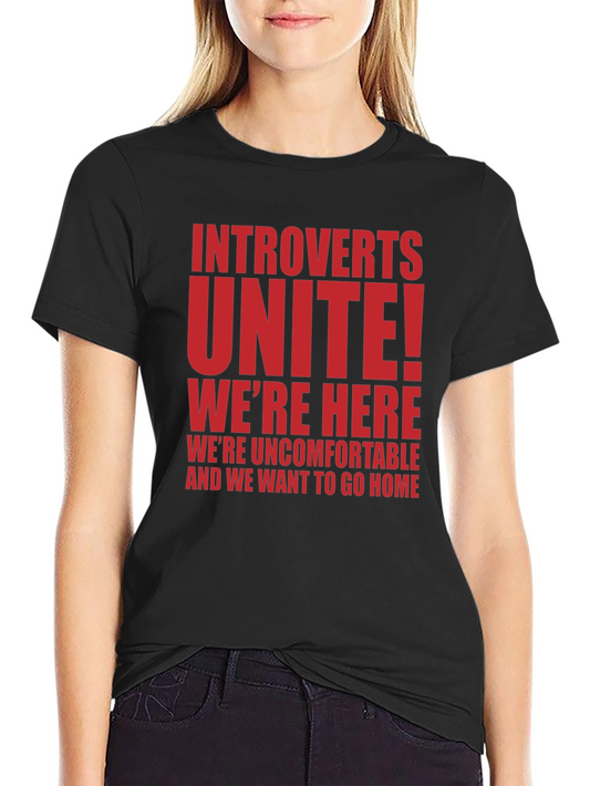 Introverts Unite T-Shirt - Funny Slogan Tee