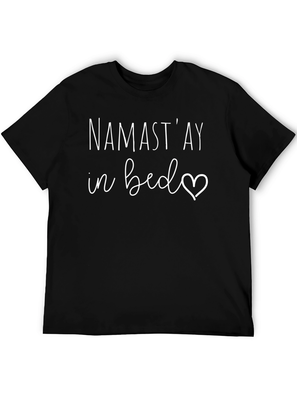 Namastay in Bed Black Graphic Tee