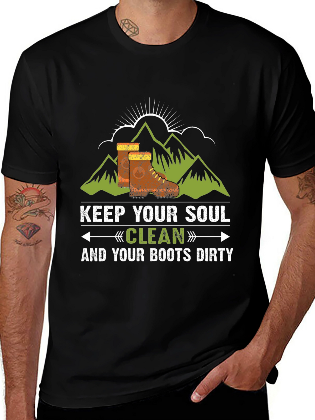 Keep Your Soul Clean Black Graphic Tee