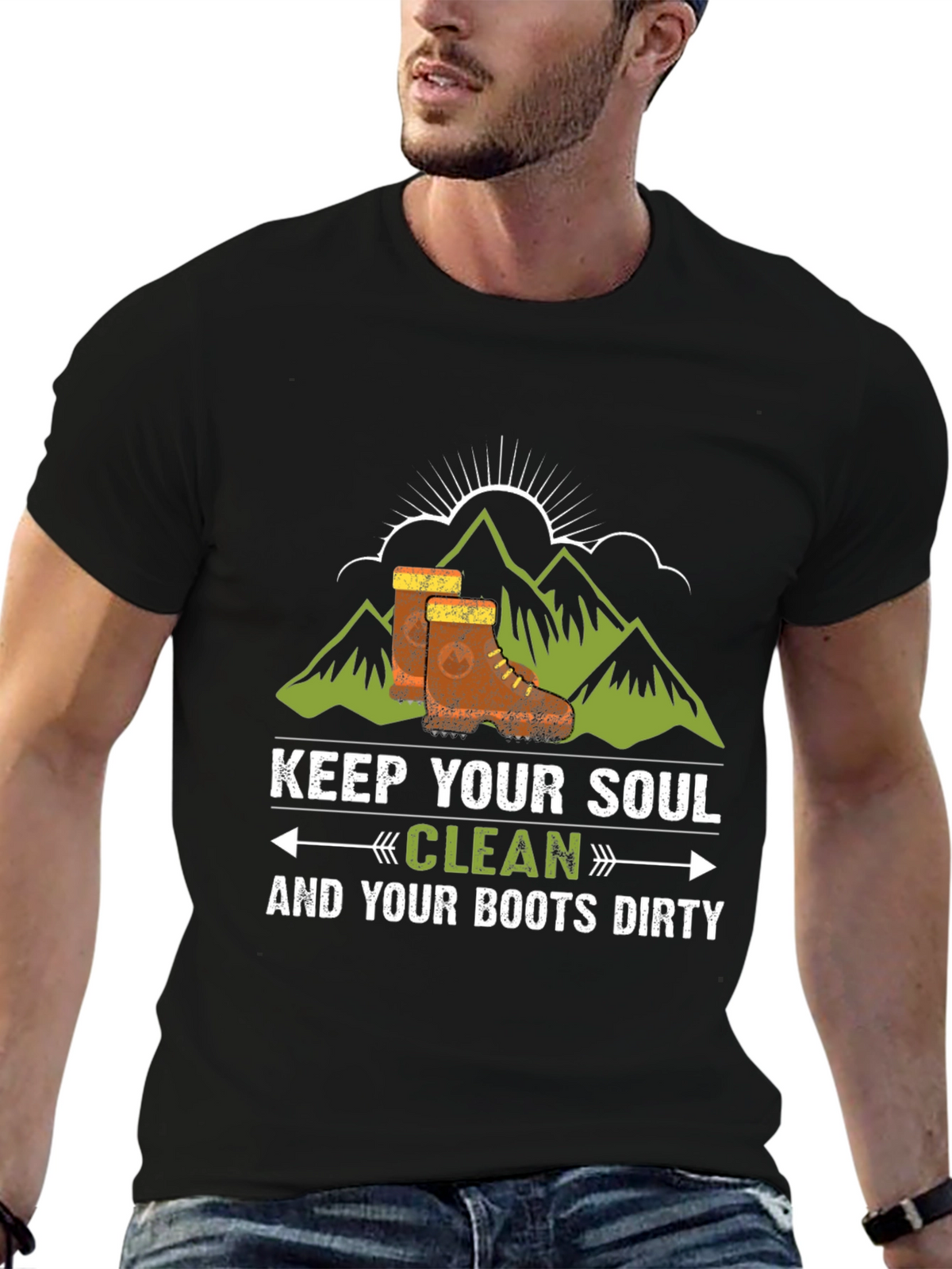 Keep Your Soul Clean Black Graphic Tee