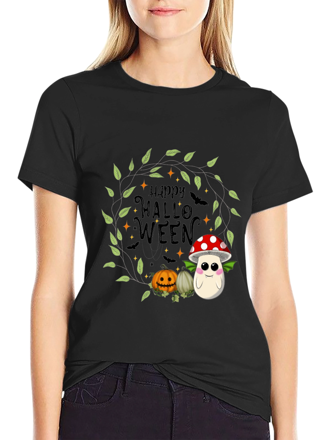 Happy Halloween Mushroom Graphic Tee