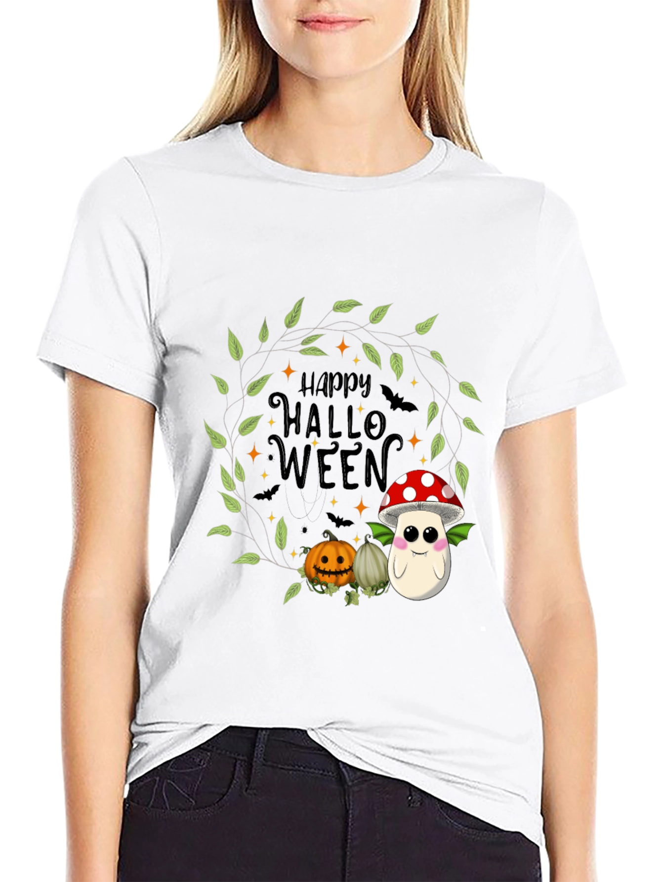 Happy Halloween Mushroom Graphic Tee