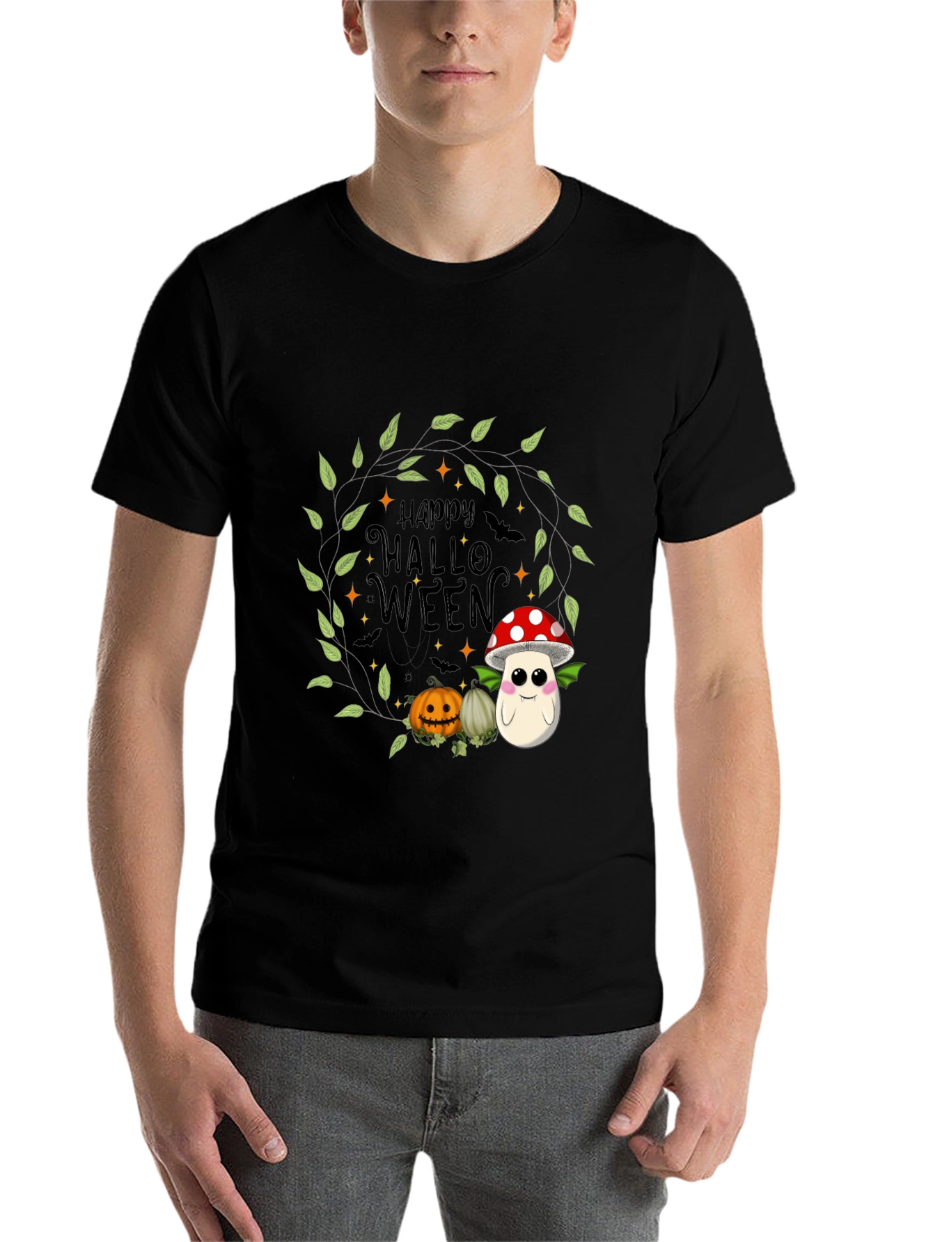 Happy Halloween Mushroom Graphic Tee