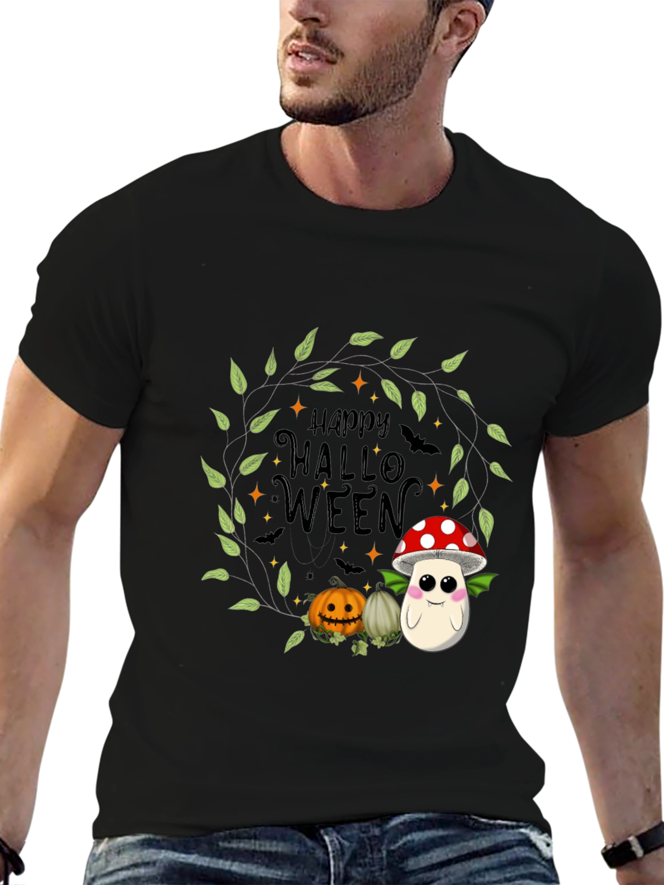 Happy Halloween Mushroom Graphic Tee