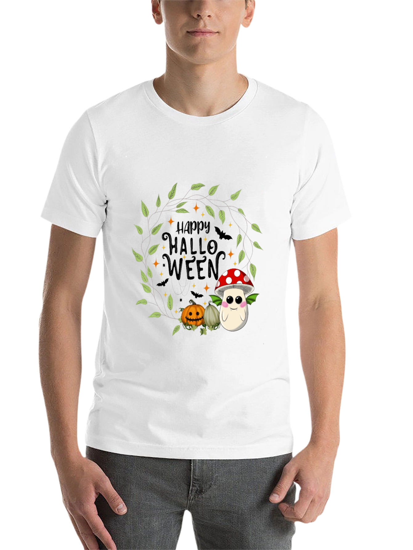 Happy Halloween Mushroom Graphic Tee