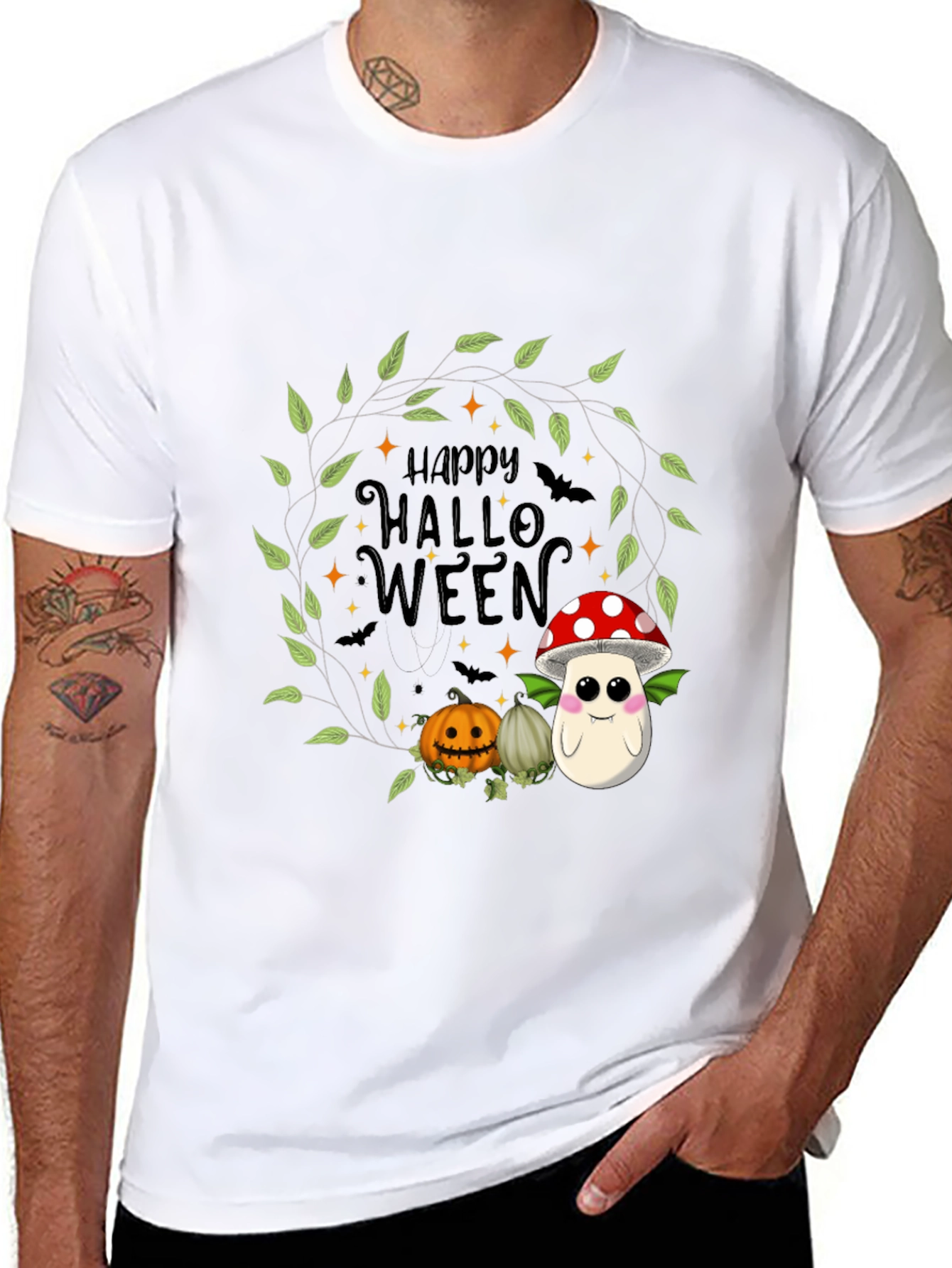 Happy Halloween Mushroom Graphic Tee