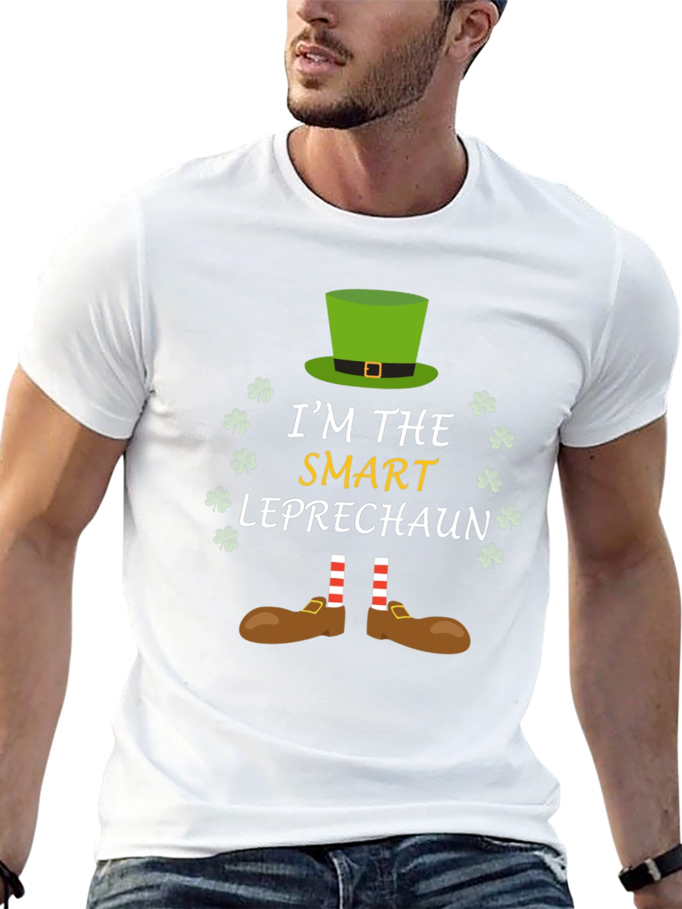 Smart Leprechaun St. Patricks Day Graphic Tee