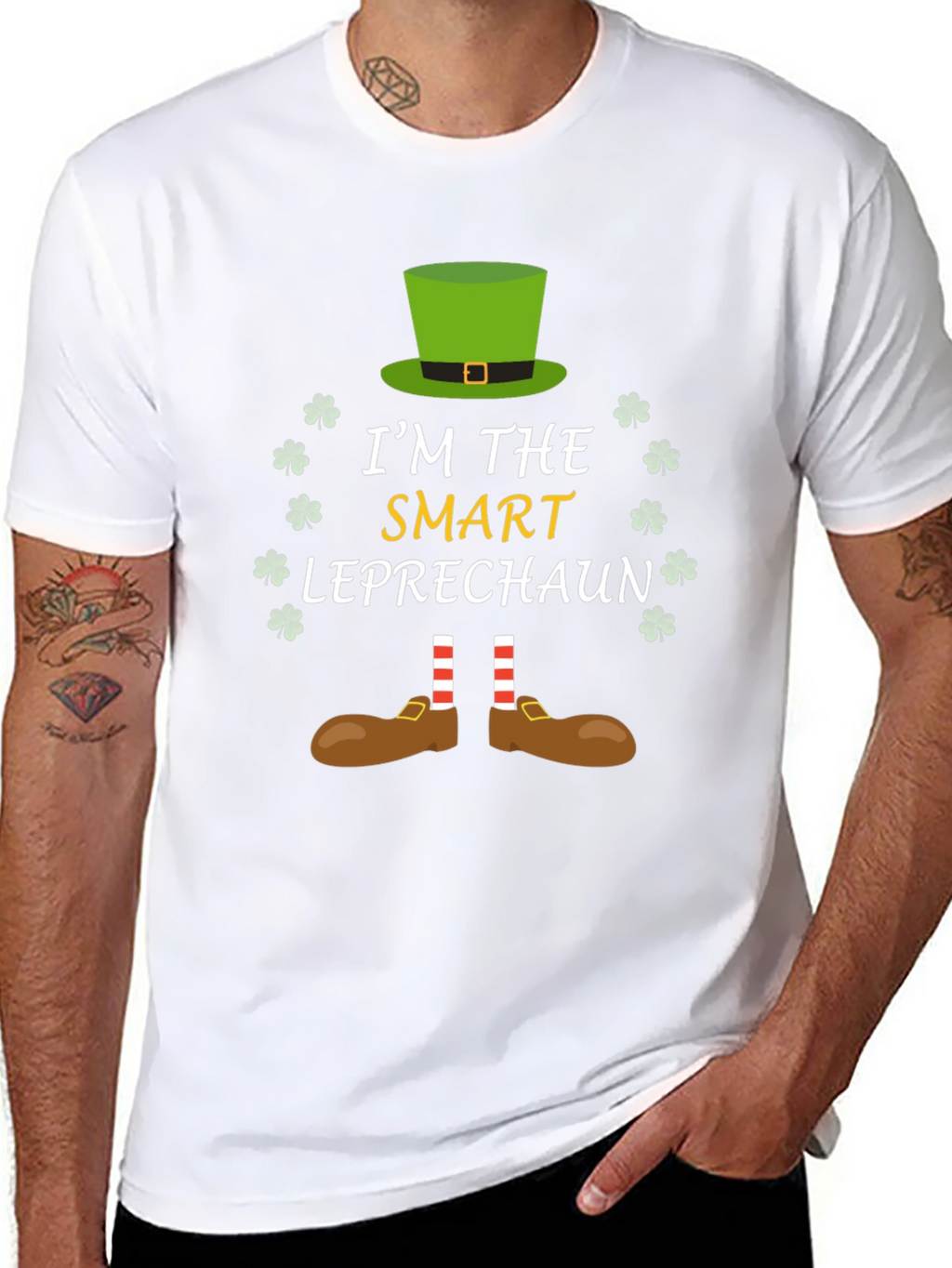 Smart Leprechaun St. Patricks Day Graphic Tee