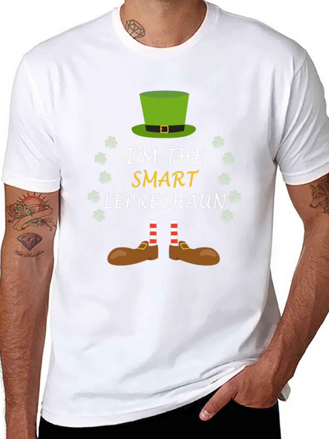 Smart Leprechaun St. Patricks Day Graphic Tee