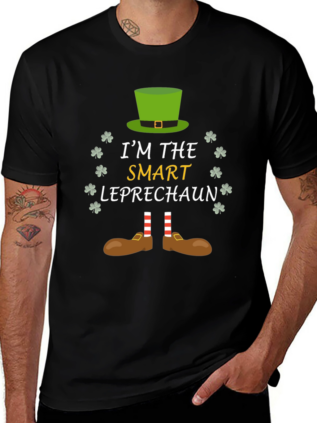 Smart Leprechaun St. Patricks Day Graphic Tee