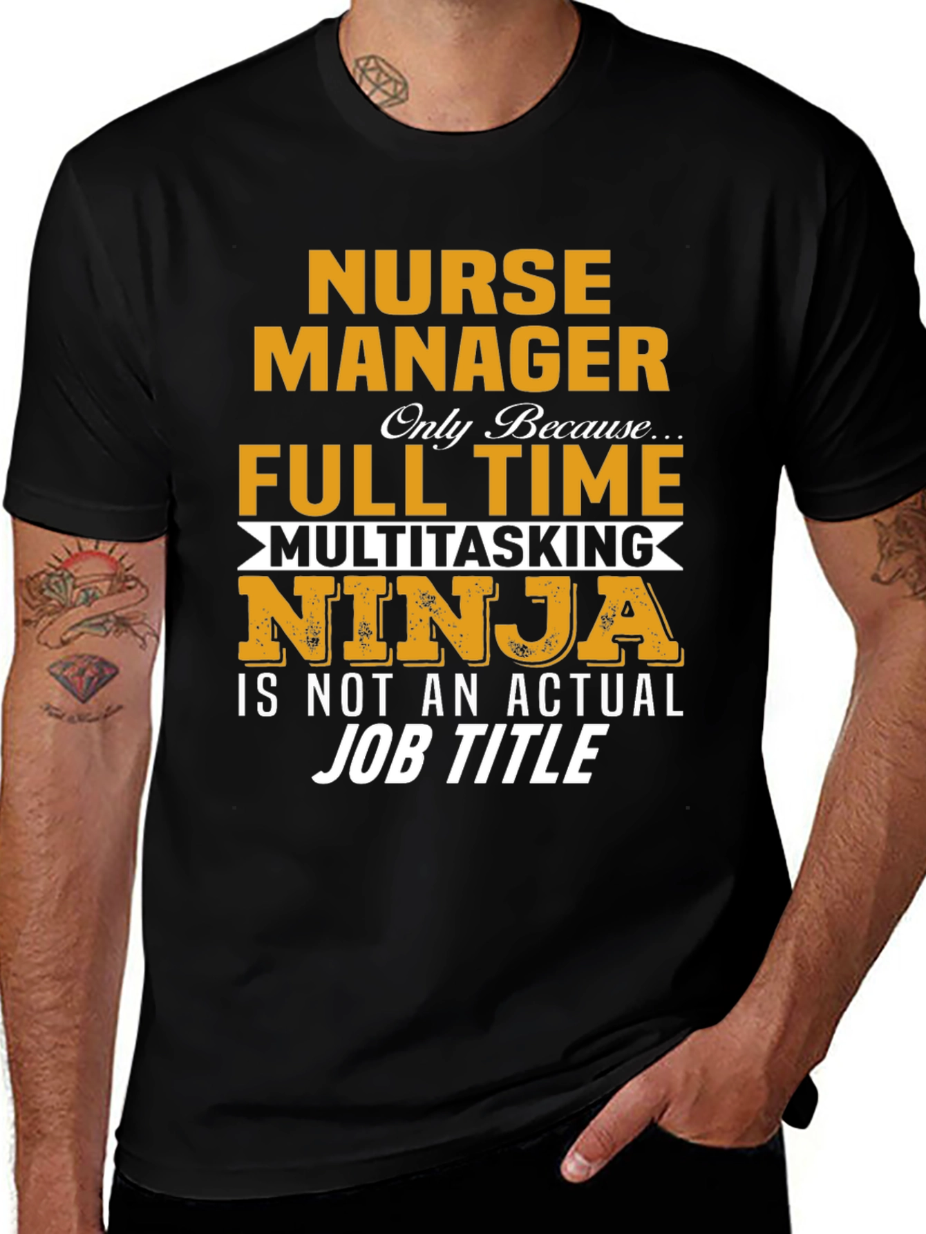 Nurse Manager T-Shirt - Full Time Ninja Graphic Tee