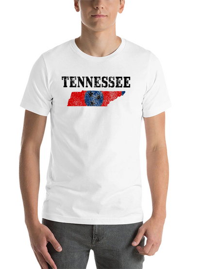 Tennessee Flag Graphic Print Black T-Shirt