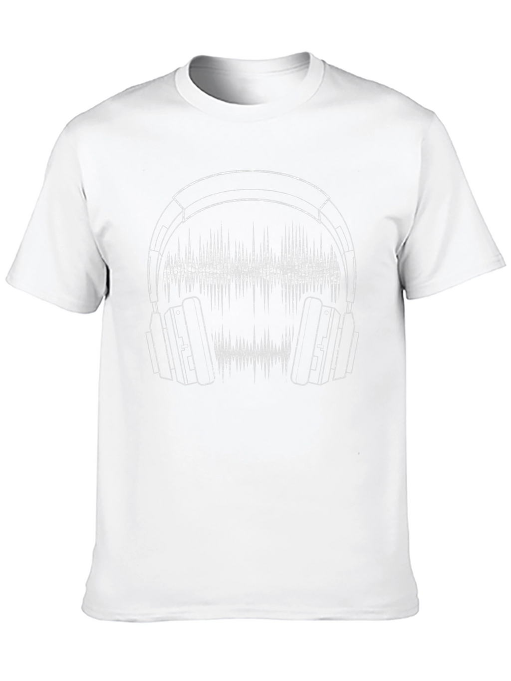 Headphone Soundwave Graphic Tee - Black Cotton