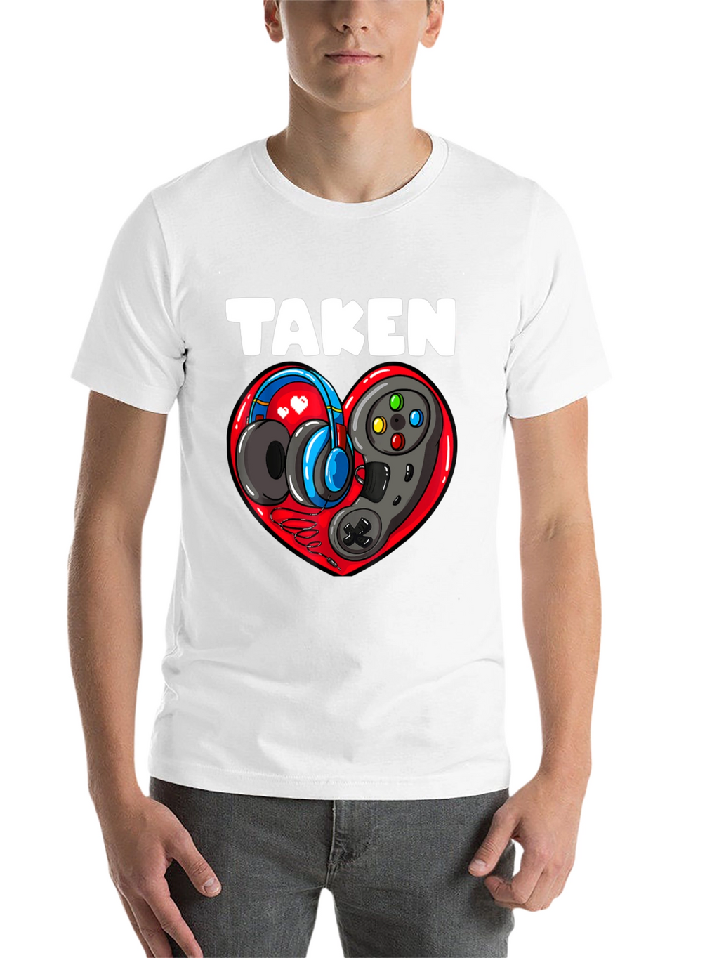 Taken Gamer Heart T-Shirt - Black