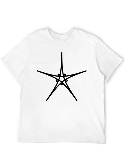 Abstract Star Graphic Black T-Shirt