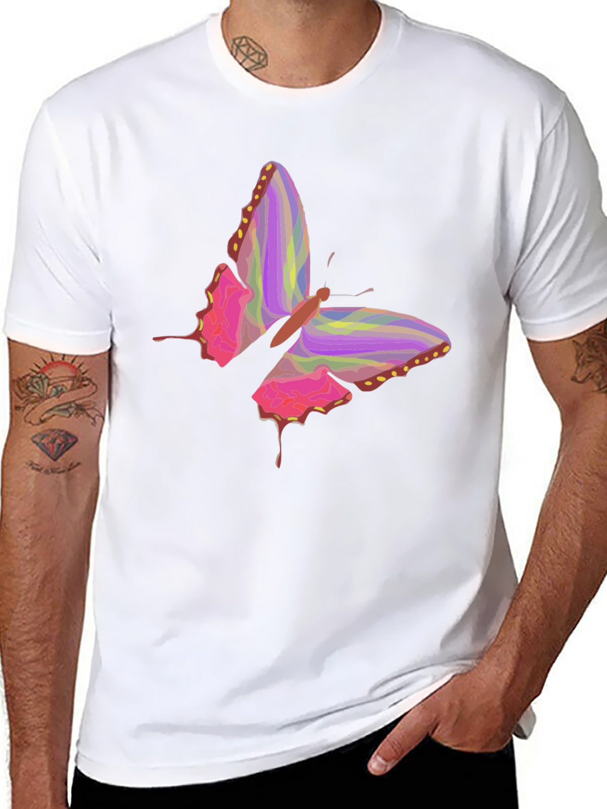 Butterfly Graphic Black T-Shirt