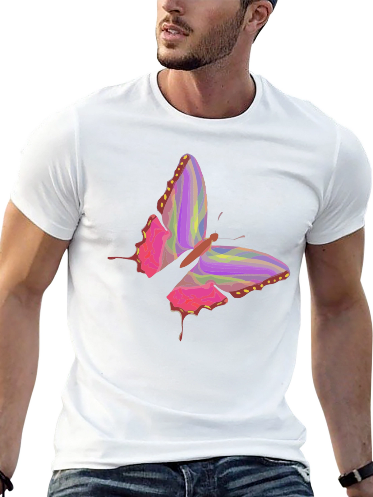 Butterfly Graphic Black T-Shirt