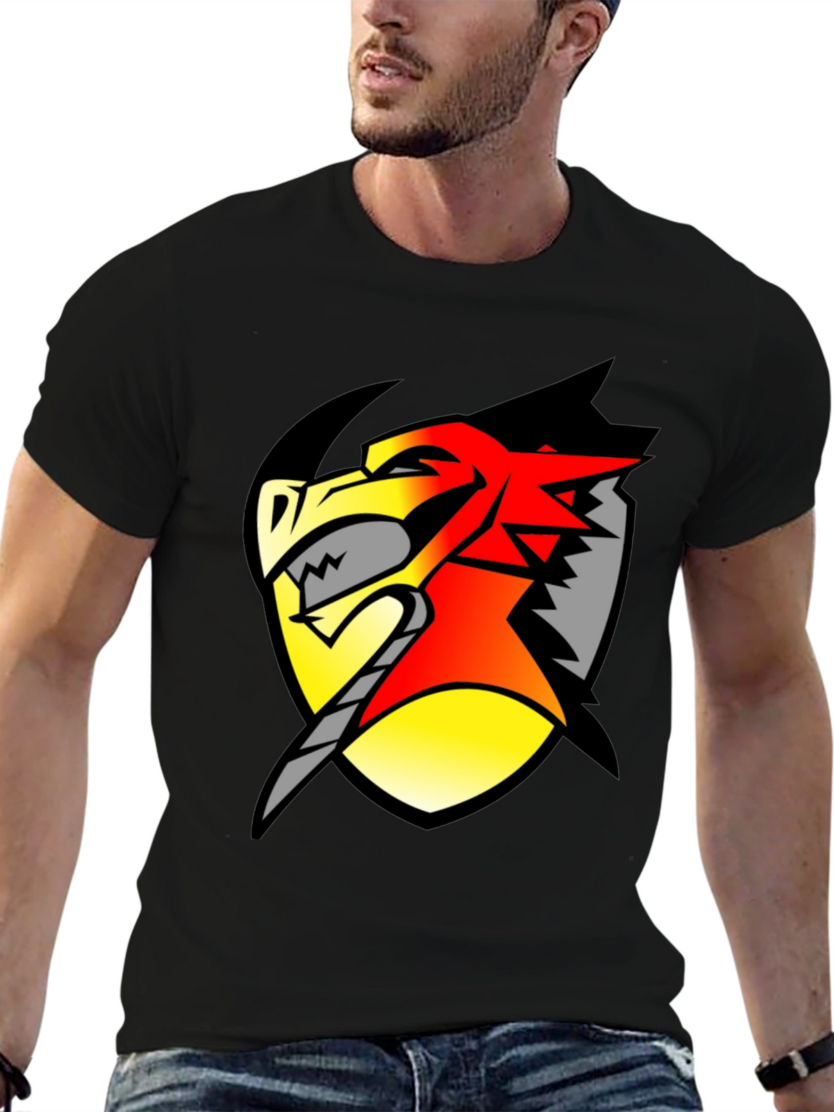 Dragon Shield Graphic Tee - Black