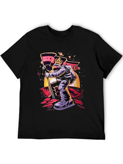 Astronaut Flag T-Shirt - Space Explorer Tee
