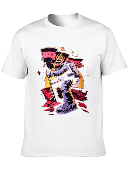 Astronaut Flag T-Shirt - Space Explorer Tee