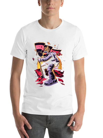 Astronaut Flag T-Shirt - Space Explorer Tee