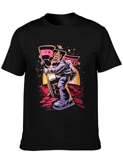 Astronaut Flag T-Shirt - Space Explorer Tee