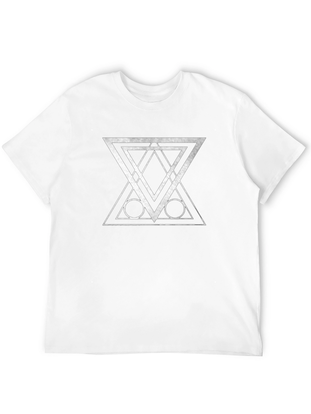 Geometric Graphic Print Black T-Shirt