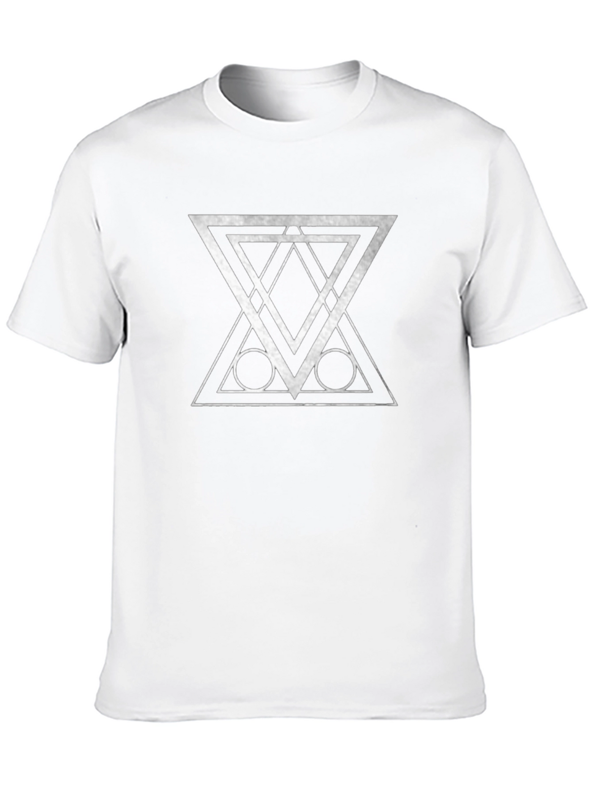 Geometric Graphic Print Black T-Shirt