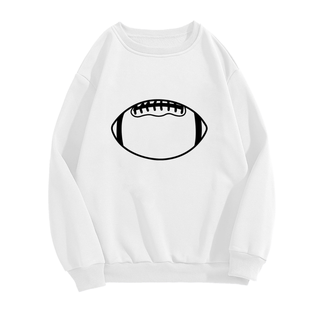 American Football Minimal Crewneck Sweatshirt - Simple Classic Football Graphic, Sports Lover Pullover, Game Day Top