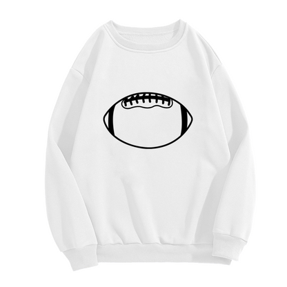 American Football Minimal Crewneck Sweatshirt - Simple Classic Football Graphic, Sports Lover Pullover, Game Day Top