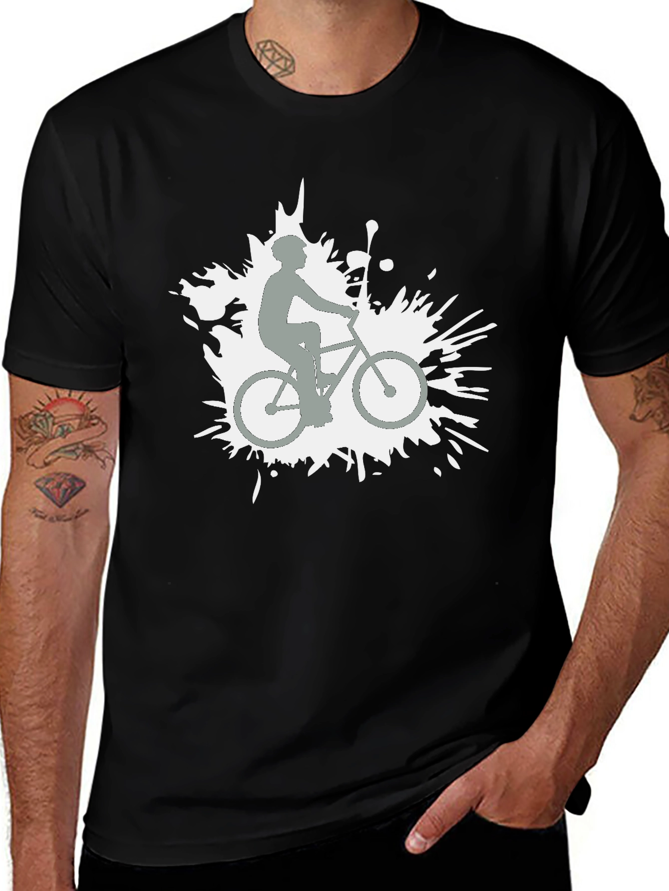 Black Biker Graphic Tee - Stylish Casual Wear