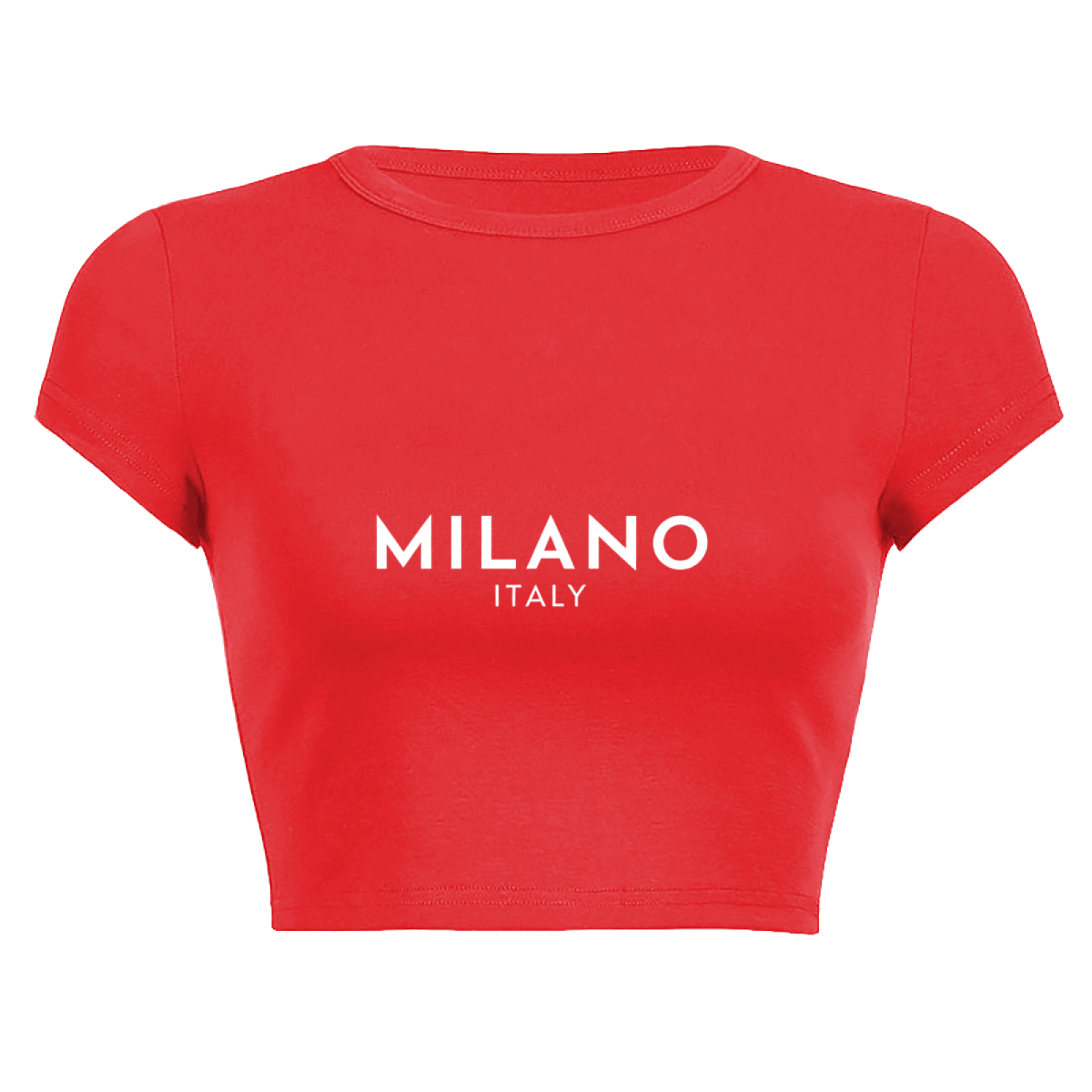 Minimal MILANO ITALY City Red Crop Top