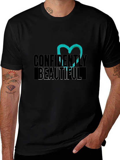 Confidently Beautiful Black Graphic Tee