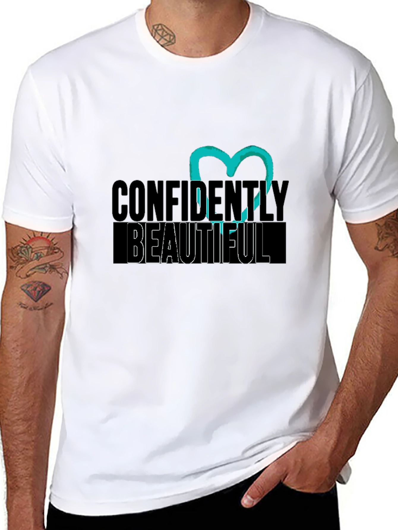 Confidently Beautiful Black Graphic Tee