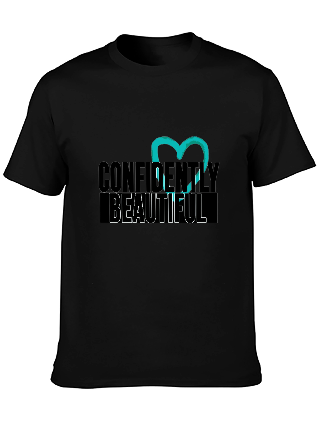 Confidently Beautiful Black Graphic Tee
