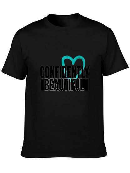 Confidently Beautiful Black Graphic Tee
