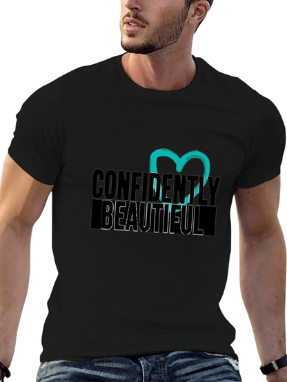 Confidently Beautiful Black Graphic Tee
