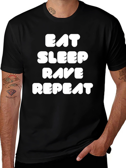 Eat Sleep Rave Repeat Graphic Tee