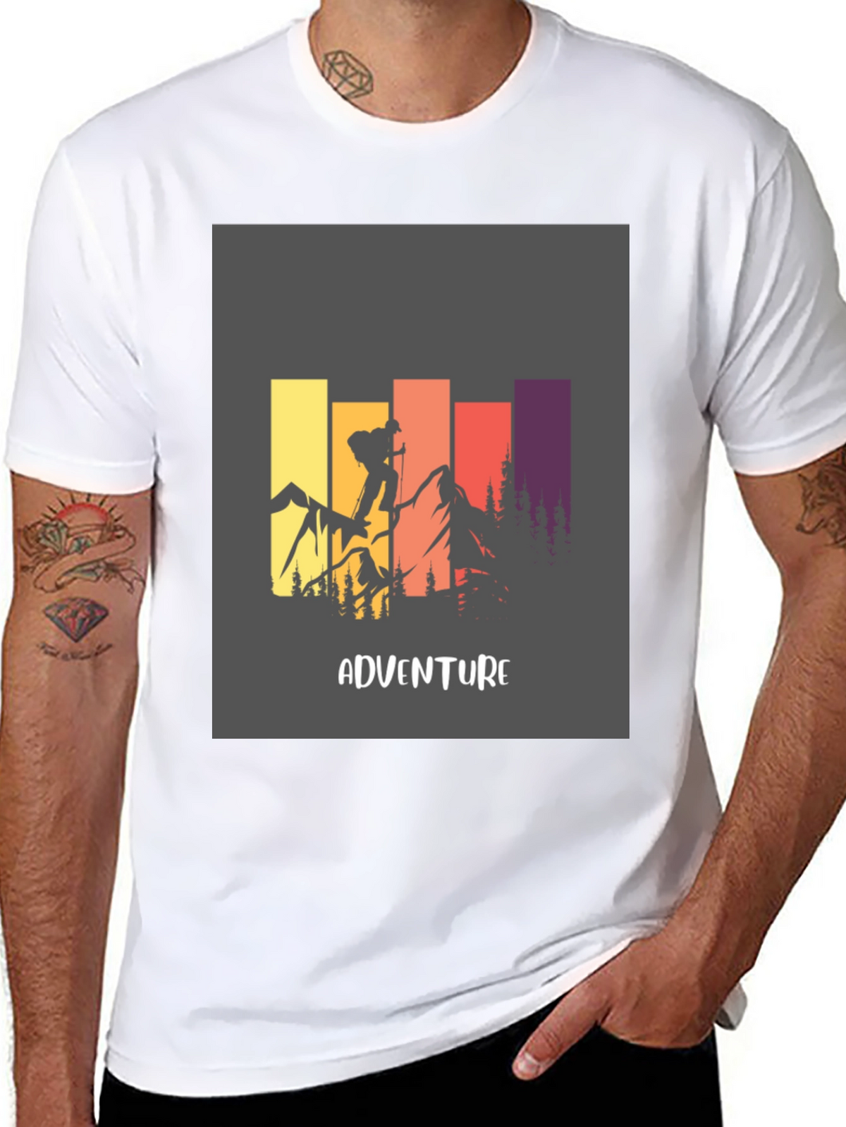 Adventure Graphic Tee - Mountain Climbing Design