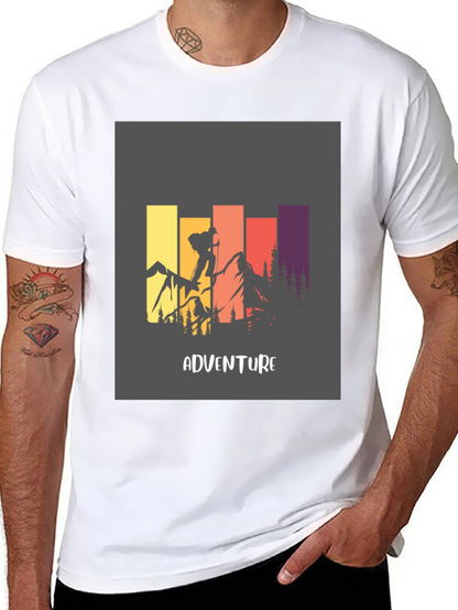 Adventure Graphic Tee - Mountain Climbing Design