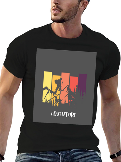 Adventure Graphic Tee - Mountain Climbing Design