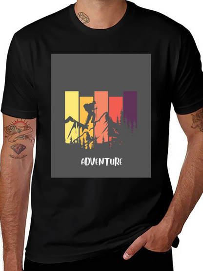 Adventure Graphic Tee - Mountain Climbing Design
