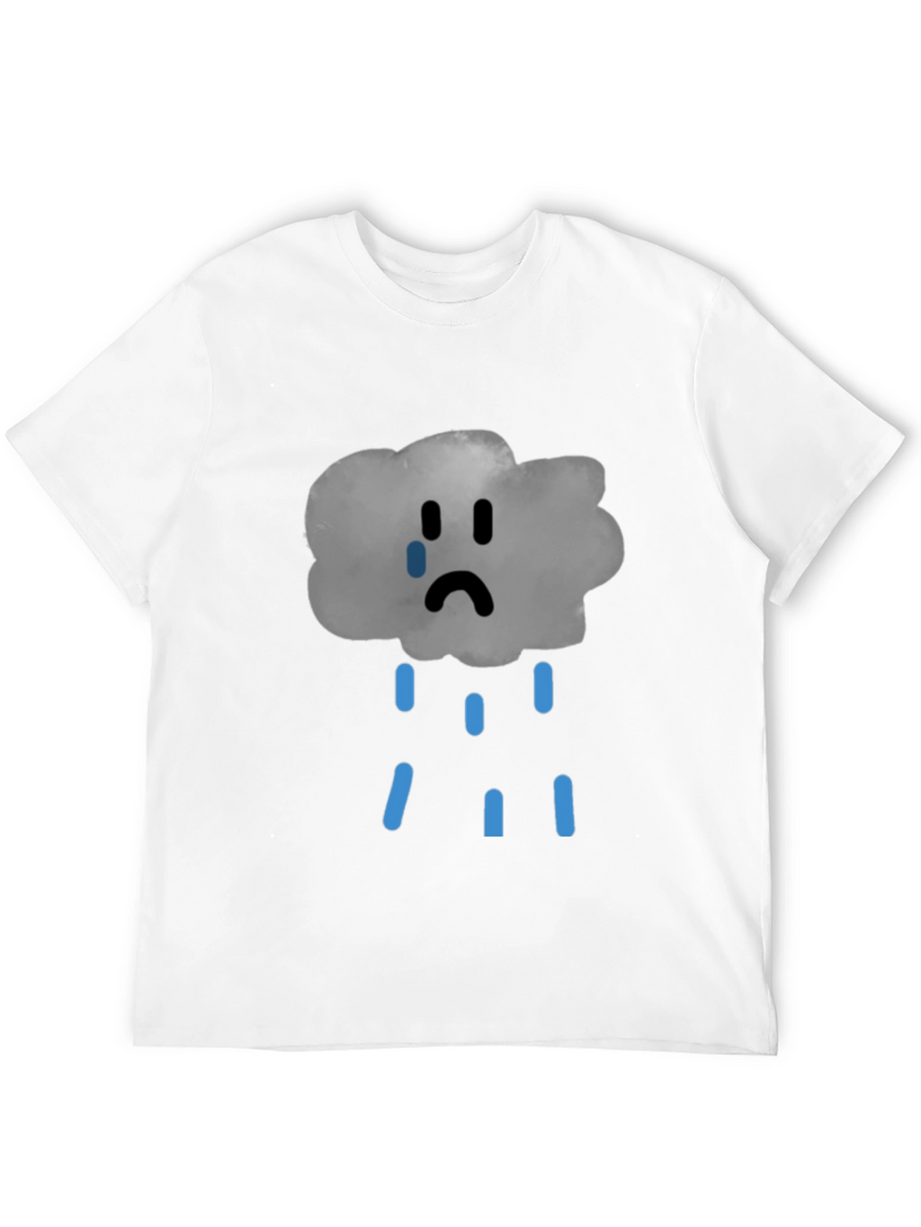 Sad Cloud Graphic Tee - Unisex Black T-Shirt