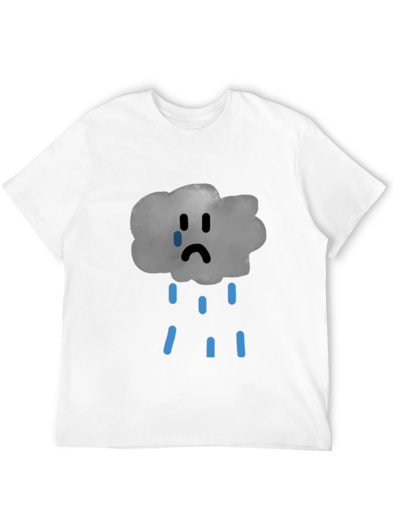 Sad Cloud Graphic Tee - Unisex Black T-Shirt