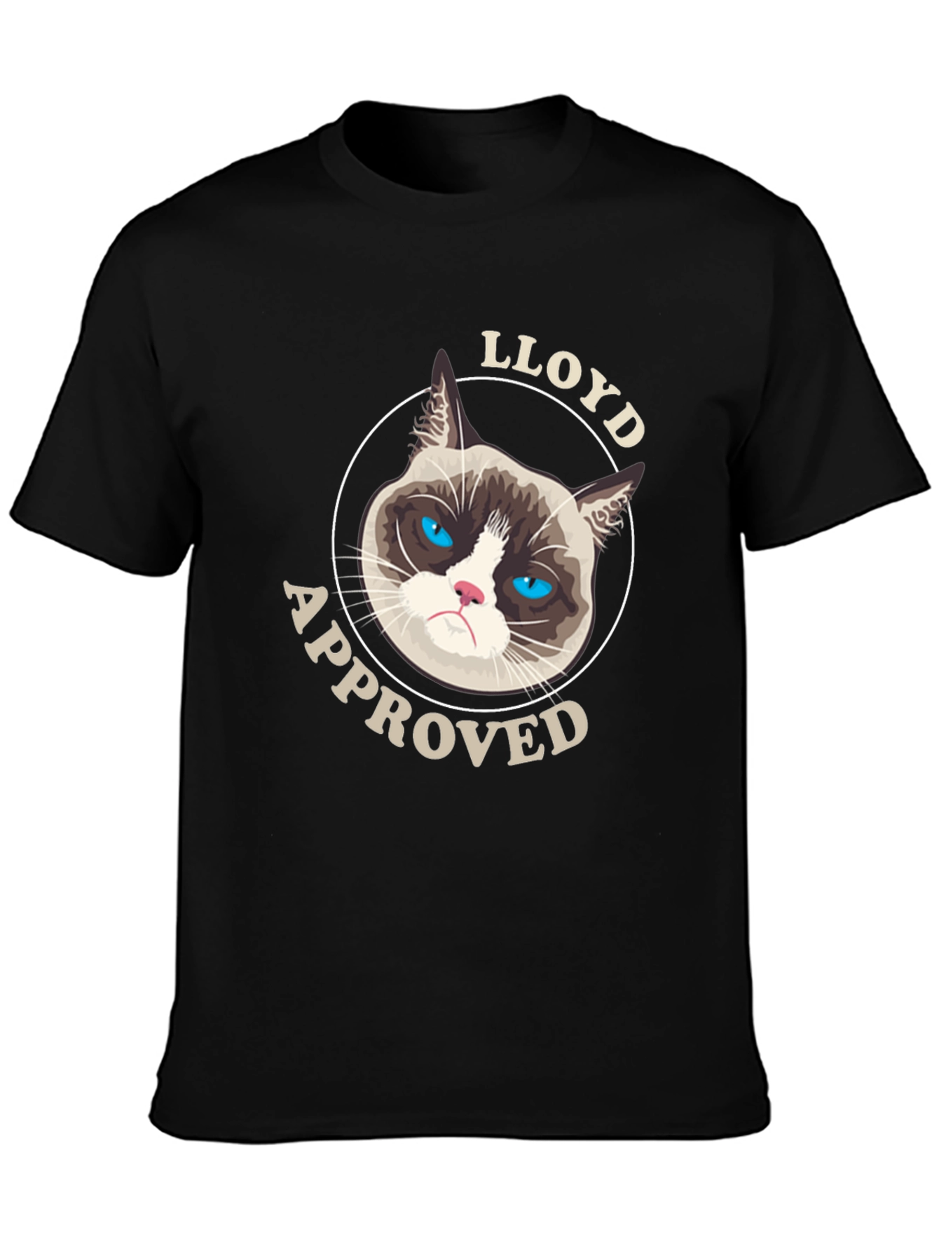Grumpy Cat Lloyd Approved Black T-Shirt